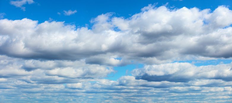 Blue sky with clouds - panoramic background