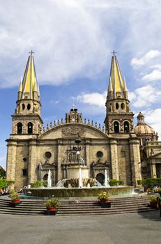Cathedral in historic center in Guadalajara, Jalisco, Mexico