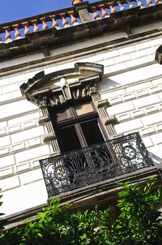 Window on building in downtown Guadalajara, Jalisco, Mexico