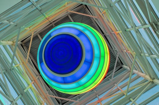Abstract design with colour  flashlight.