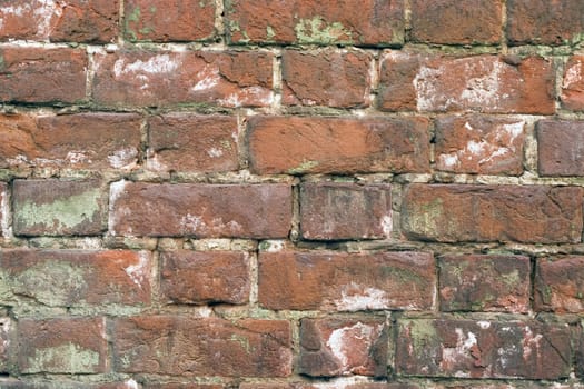 Old wall from a red brick.