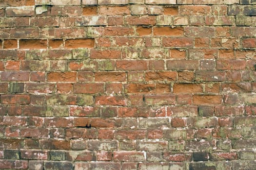 Old wall from a red brick.