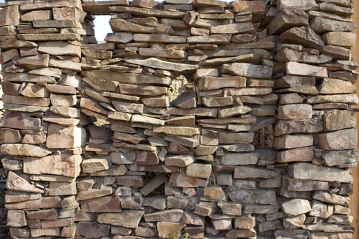 Wall from a natural stone.