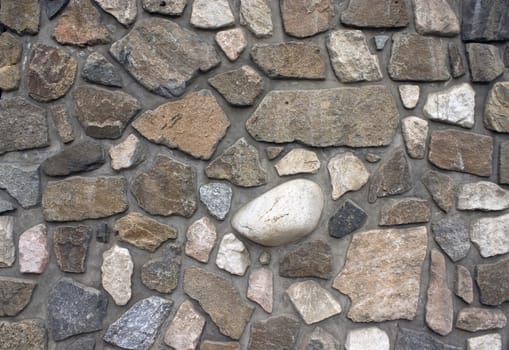 Wall from a natural stone.