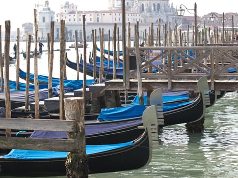 boats in the venice infont of st Marco piaza