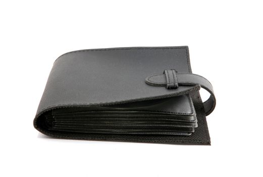 black purse isolated on the white background