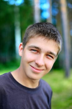 Young Man Portrait in the Summer forest