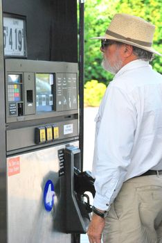 High petrol prices at the pump.