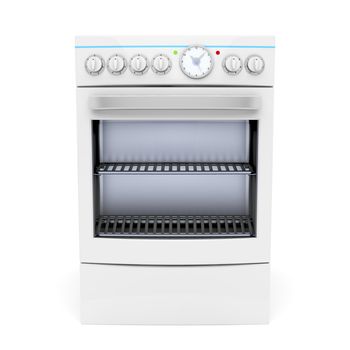 Electric cooker on white background - front view