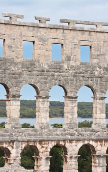 Roman amphitheater in Pula, Croatia