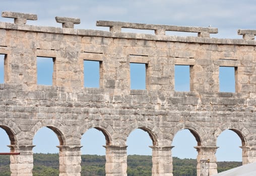 Roman amphitheater in Pula, Croatia