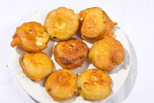 Fried Zucchini server on a plate