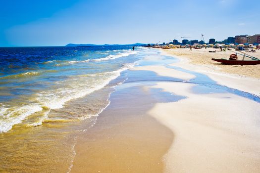 A beach in Adriatic sea, Rimini, Italy