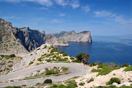 Formentor headland from the cape viewpoint Mallorca 