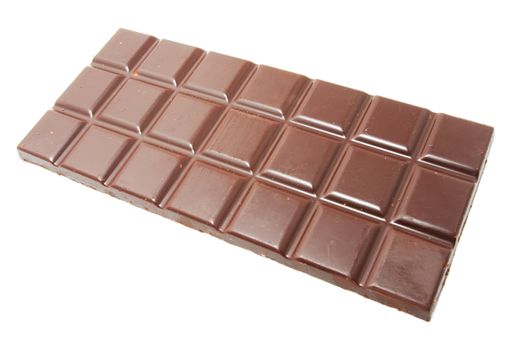 Chocolate bar isolated on white background