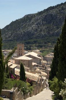 A view over Pollensa, Mallorca, from the Calvary Steps