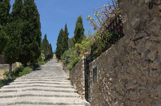 Calvary Steps at Pollensa, Mallorca, Spain