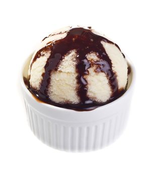 Ice cream isolated on white background
