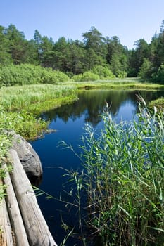 Saint lake on the Kiy island, Russia