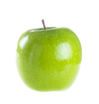 green apple on white background