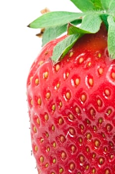  Fresh strawberry isolated on white background
