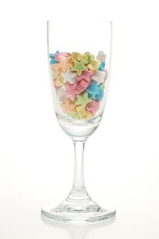 star candy in glass