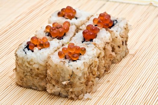 Traditional Japanese food Sushi, close-up