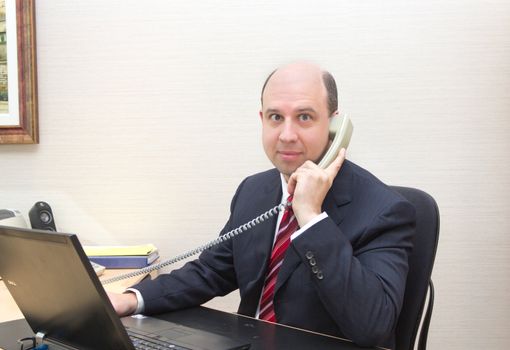 Business man on the telephone.