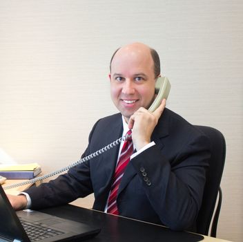 Business man on the telephone.