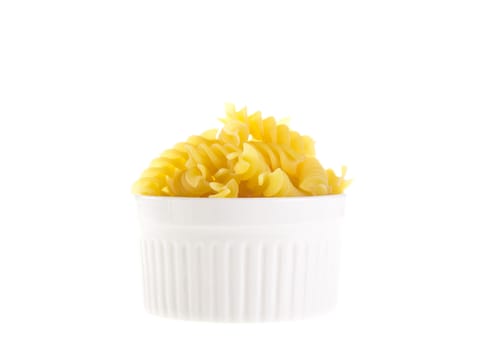 bowl of raw yellow macaroni