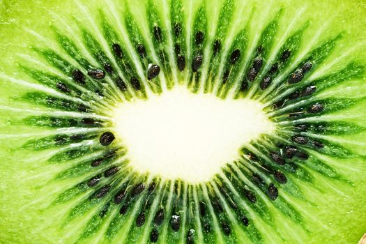 Macro photo of a fresh kiwi