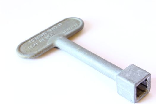 Chimney key to open the flue