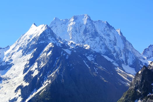 Image of beautiful landscape with Caucasus mountains