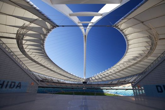 Durban, South Africa – OCTOBER , 11: Inside stadium - Stadium hosts Football World Cup in 2010.