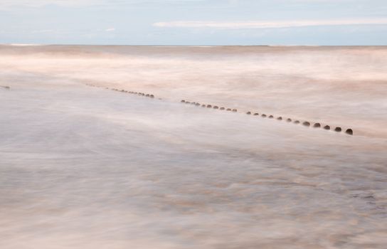 abstract photo of North sea at long exposure