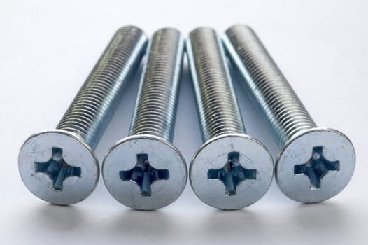 The large bolts on a white background.