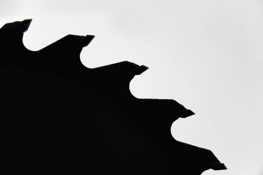 Circular saw blade isolated over a white background