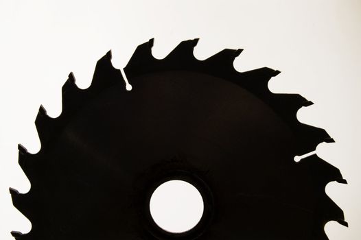 Circular saw blade isolated over a white background
