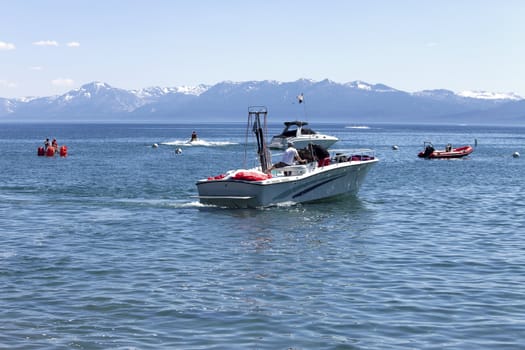 Activity and leisure on Lake Tahoe, California.