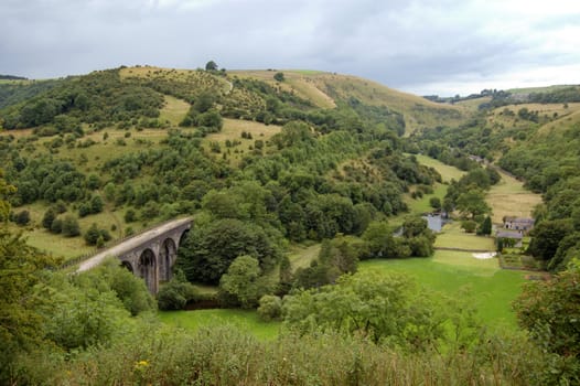 Monsal Head railway viaduct a popular walk now that the railway has gone