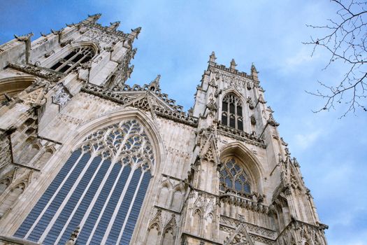 York Minster Castle and Cathedral at York England UK