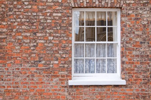 Gothic White Windows on Brickwall