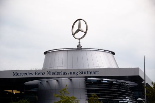 STUTTGART - SEPTEMBER 04 : The Mercedes-Benz dealership in Stuttgart is well visited during event “Neckarpark-Fest” on September 04, 2011 in Stuttgart, Germany