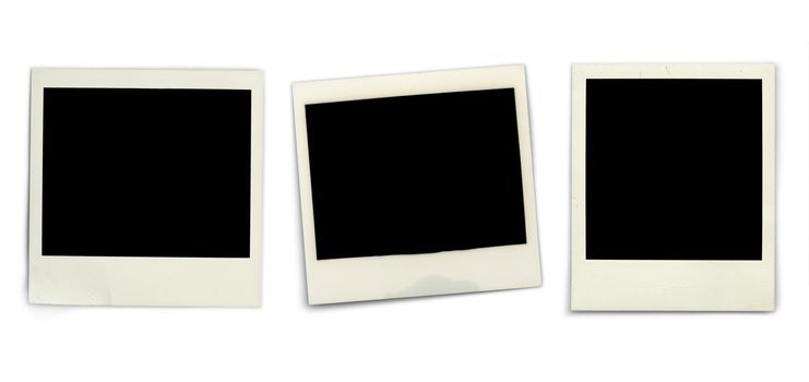 Photo of three different vintage instant photo frames.