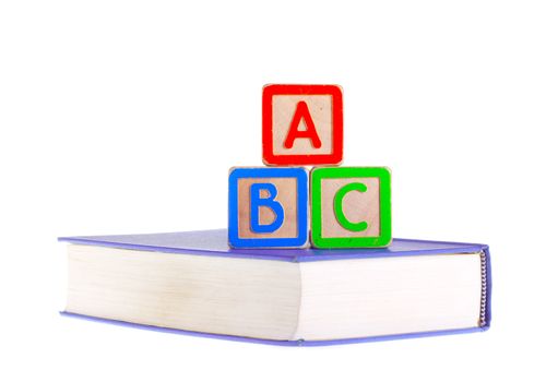 abc blocks isolated on white background