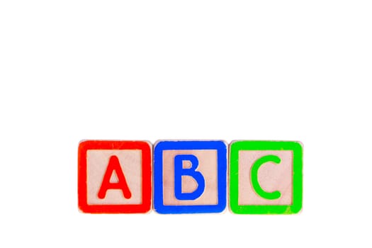 abc blocks isolated on white background