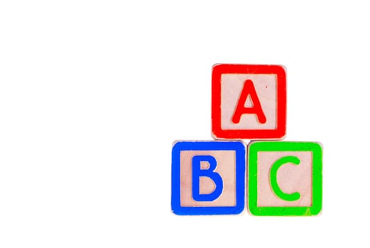 abc blocks isolated on white background