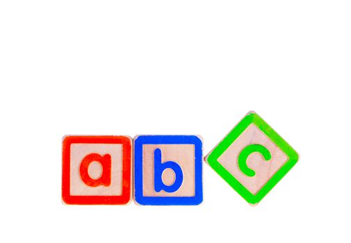 abc blocks isolated on white background