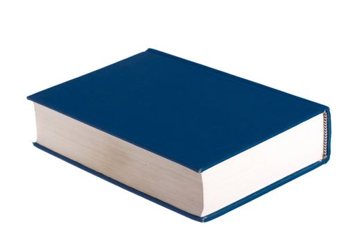 Blue book isolated on white background