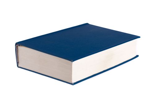 Blue book isolated on white background